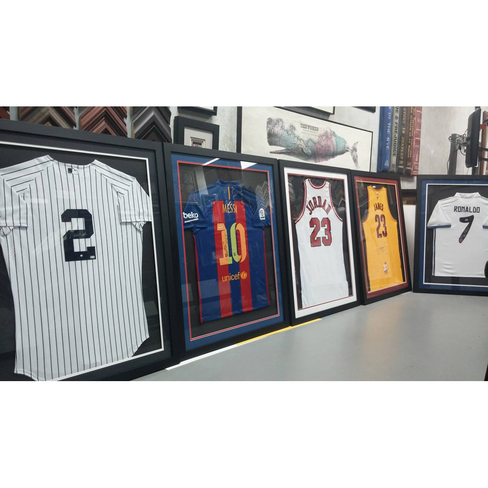 framing a jersey in a picture frame