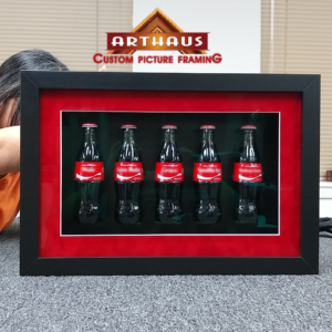 Coke bottles Shadowbox frame